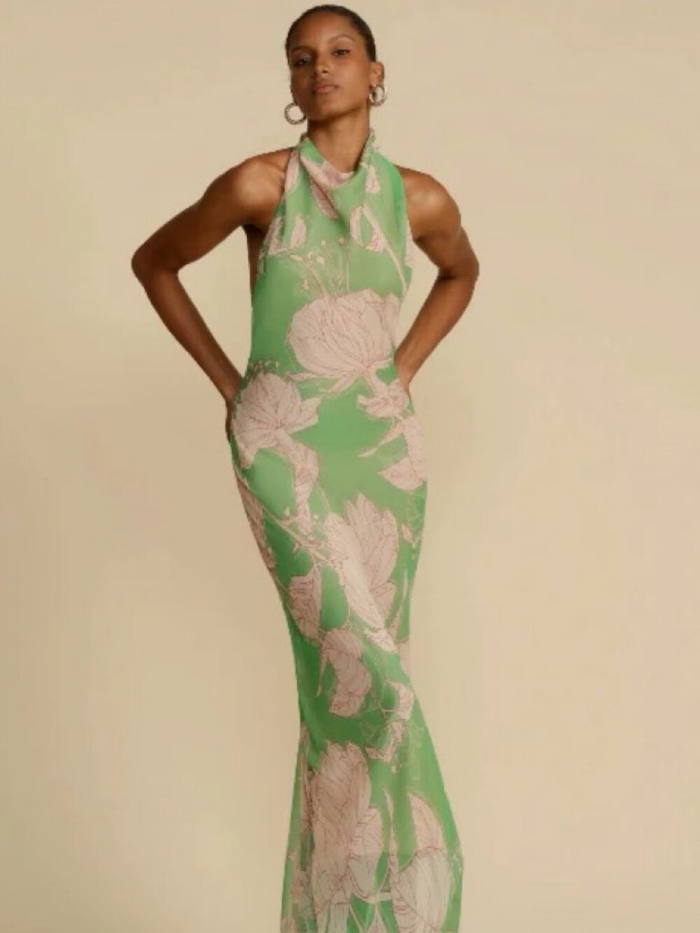 Arcina Ori Josefine Dress Green Floral Size XS